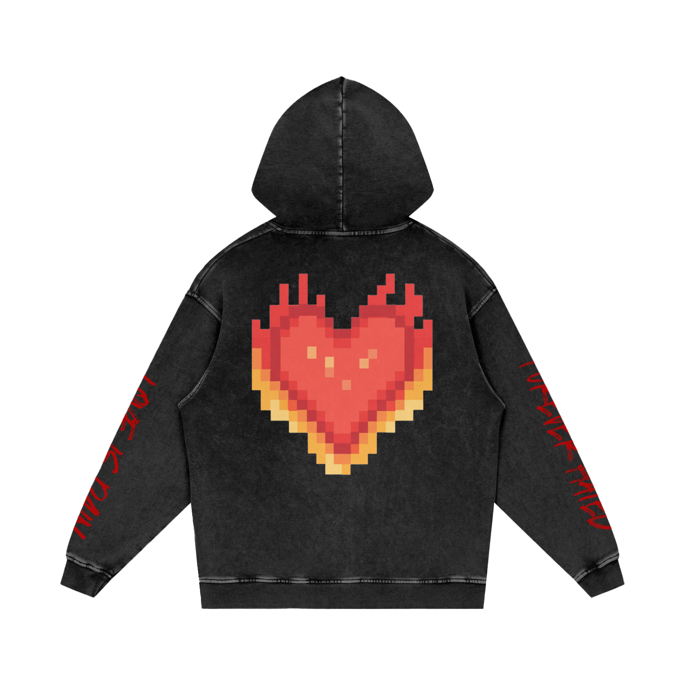 Snow Washed Loose Cotton Hoodie